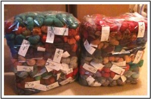 Forty pounds of SpaceCadet Creations yarn headed to fibre space in Alexandria VA