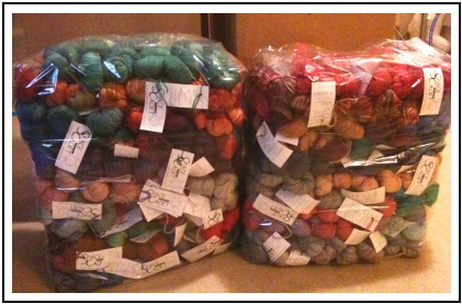 Forty pounds of SpaceCadet Creations yarn headed to fibre space in Alexandria VA