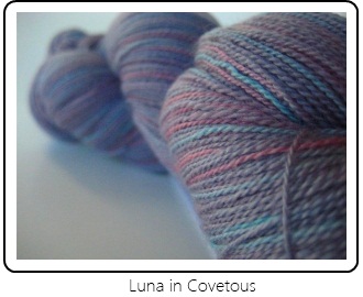 SpaceCadet Creations Luna Laceweight yarn in Merino & Silk, in Covetous, for knitters and crocheters