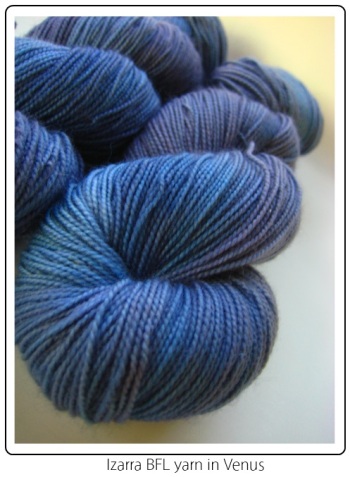 Izarra BFL knitting yarn in Venus, exclusive to SpaceCadet Creations InterStellar Yarn Alliance yarn club