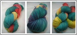 SpaceCadet Creations merino and nylon fingering yarn for knitting and crochet