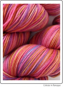 SpaceCadet Creations Celeste fingering weight yarn for knitting and crochet, in Baroque