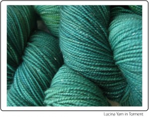 SpaceCadet Lucina Fingering Yarn with Sparkles in Torment, for knitting or crochet