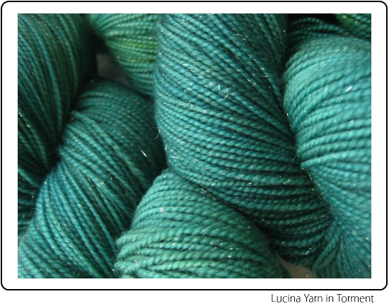 SpaceCadet Lucina Fingering Yarn with Sparkles in Torment, for knitting or crochet