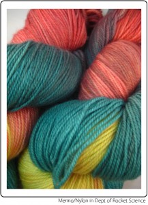 SpaceCadet Creations fingering weight yarn for knitting and crochet