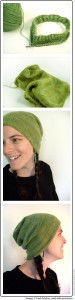 Stacey Trock of Fresh Stitches shows off her fabulous Rocka Beanie knitted in SpaceCadet Creations Estelle yarn in City Park