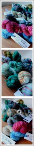Seriously adorable bundles of yarn from the SpaceCadet's Mini-Skein Club