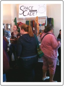 The SpaceCadet booth at HomeSpun Yarn Party