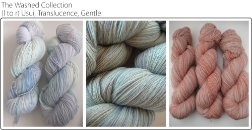 SpaceCadet Creations Washed Collection of yarns for knitting and crochet