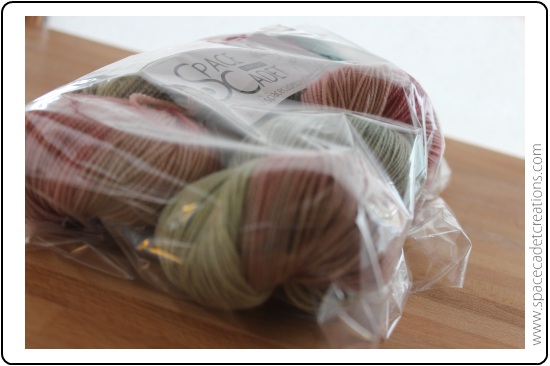 All SpaceCadet knitting and crochet yarns are delivered in a plastic bag to keep them safe and dry