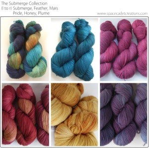 SpaceCadet Creations Submerge Collection yarns for knitting and crochet