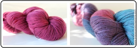 A Duo of Yarns from SpaceCadet Creations for the Different Lines shawl or Stripe Study Shawl by Veera Välimäki