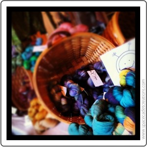 A trunk show of SpaceCadet Creations yarn during the SpaceCadet's Grand Tour of Cleveland