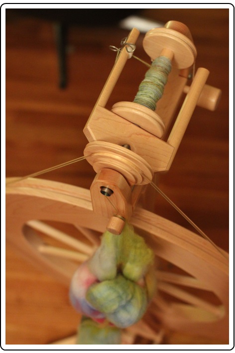 Spinning SpaceCadet hand-dyed fiber