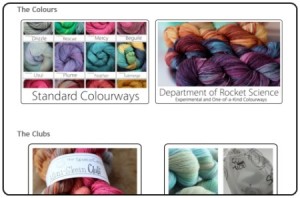 Browse the SpaceCadet's new shop by Yarn Type, Standard Colours, Experimental Colours, or check out the Clubs!