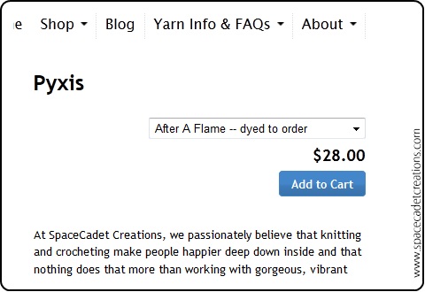 SpaceCadet Creations Yarn now available dyed to order!