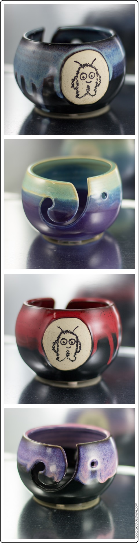 Yarn Bowls by Amanda Pawley, custom made for the SpaceMonsters Mega Yarn Club