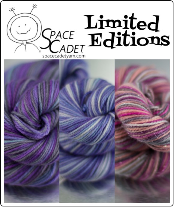 SpaceCadet Yarn Limited Editions Colourways, June 2014