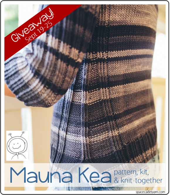 It's a Mauna Kea giveaway, from SpaceCadet yarn! 1