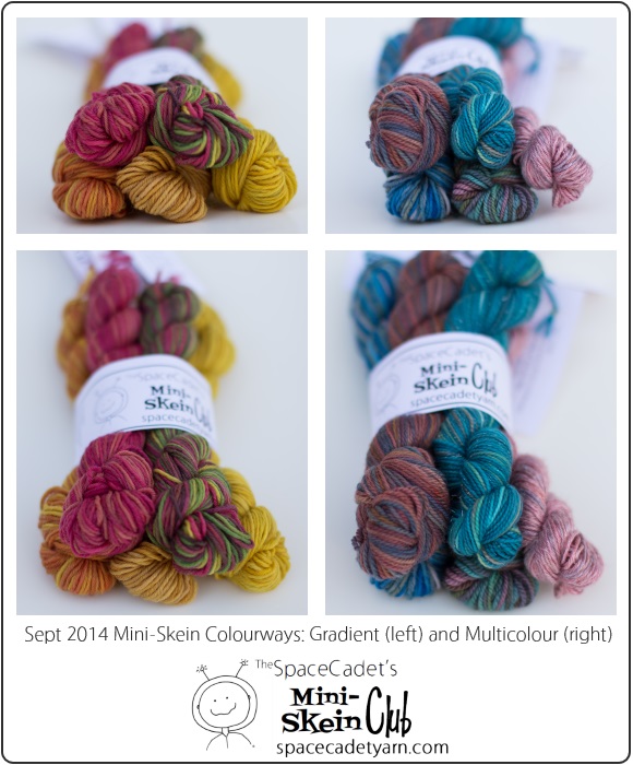 Sept 2014 Mini-Skein Colourways