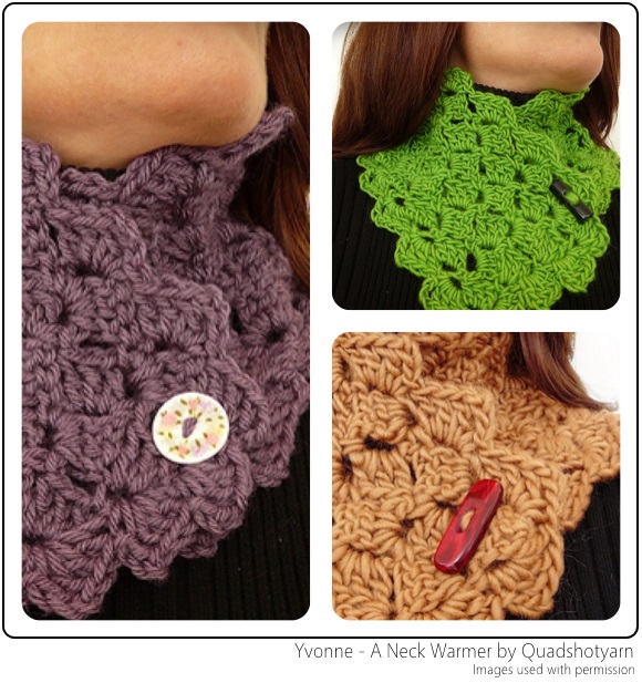 Yvonne - A Neck Warmer by Quadshotyarn