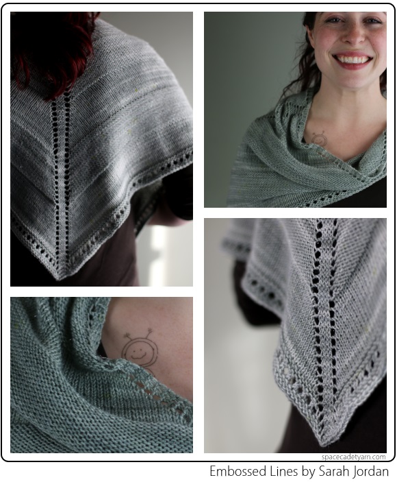 Embossed Lines by Sarah Jordan, designed in SpaceCadet Lucina yarn