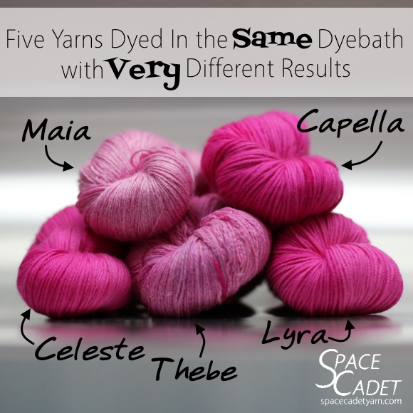 Five Yarns Dyed in the Same Dyebath with Very Different Results 2