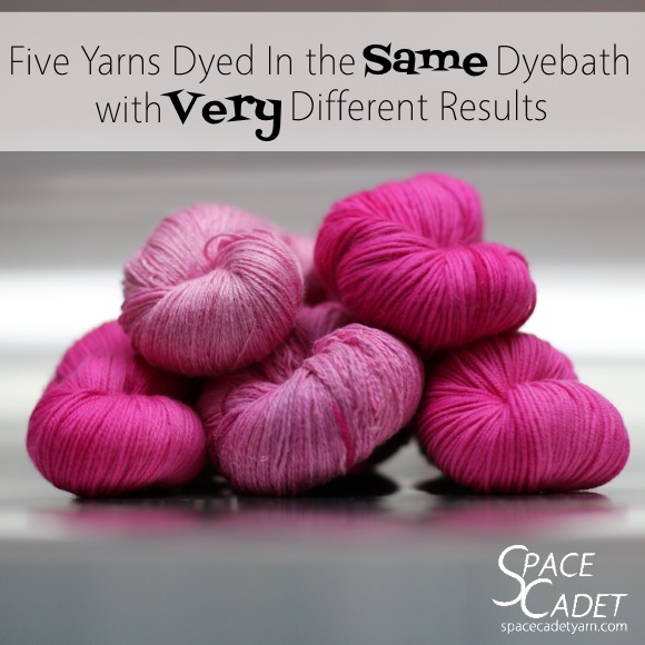 Five Yarns Dyed in the Same Dyebath with Very Different Results