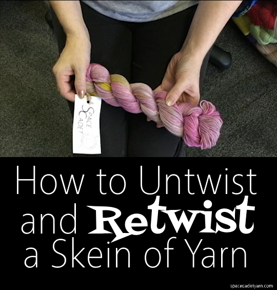 How to Untwist and Retwist a Skein - SpaceCadet Hand-dyed Yarns